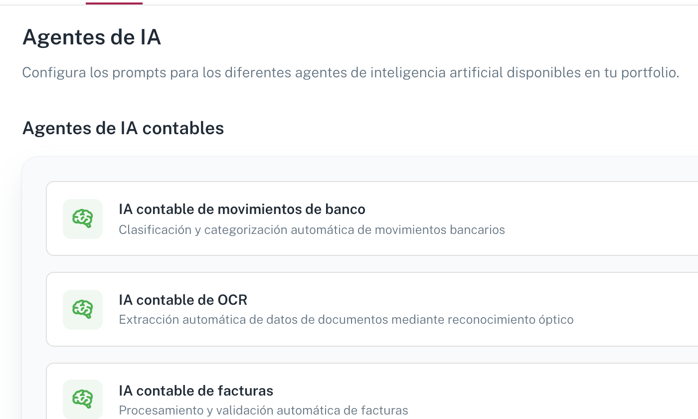 Los cuatro agentes contables, cada uno con su interruptor
